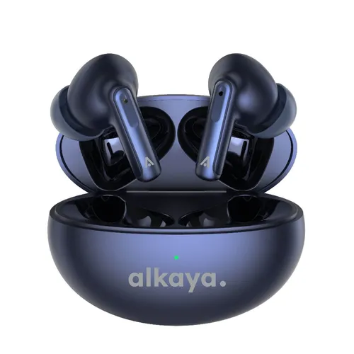alkaya. Bluetooth Kopfhörer In-Ear - Noise Cancelling Blau - Kopfhörer mit erstklassigem Klang, Adaptive Noise Cancellation und ergonomischem Design für stundenlangen Tragekomfort. Ideal für Musikgenuss und klare Gespräche.