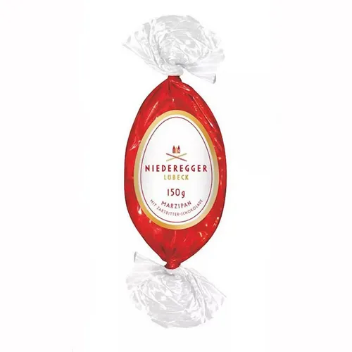 Niederegger Marzipan Ei mit Ummantelung aus Zartbitterschokolade 150g