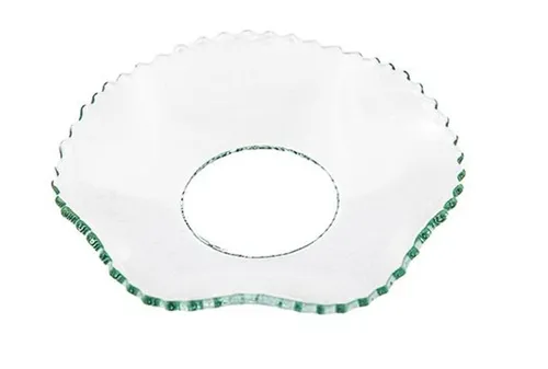 Glas-Kerzenmanschette Gezackt Gewellt (Tropfenfänger) für Kerzen bis Ø 25 mm