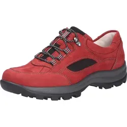 Waldläufer Holly 471000-704-612 - Sportlicher Damenschnürschuh in Rot - Pantoletten mit herausnehmbarem Fußbett, ideal für lose Einlagen und optimalen Tragekomfort dank Weite H und rutschhemmender Laufsohle.