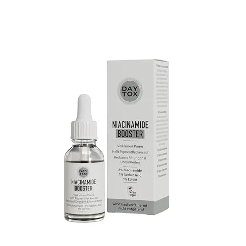 Gesichtsserum hochdosierter Booster mit 8% Niacinamid – reduziert Pigmentflecken & Rötungen, beugt Unreinheiten vor - alle Hauttypen - DAYTOX Niacinamide Booster - 20ml