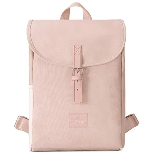 Johnny Urban Rucksack Damen Klein Rosa - Romy - Stylischer Tagesrucksack aus recyceltem Material, wasserabweisend und ideal für die City. Mit gepolstertem Tabletfach und praktischen Fächern für Wertsachen.