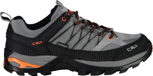 CMP Herren Rigel Low Wp Trekking Schuhe, Grau Schwarz, 46 EU - Wanderschuhe mit wasserfester CLIMAPROTECT Membran und stabilisierendem Knöchelstützsystem für optimalen Komfort und Schutz auf allen Trails.