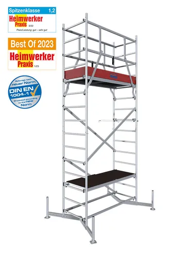KRAUSE ClimTec Gerüst 5,00 m AH - Neue Norm DIN EN 1004-1 - Gerüst für sicheres Arbeiten in Höhen bis 5 m, schnell aufbaubar und stabil, ideal für Profis und DIY-Projekte.
