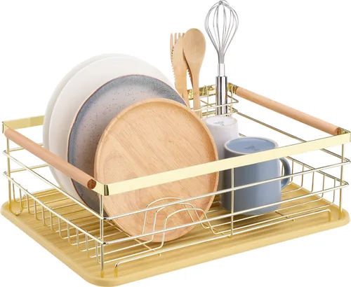 Navaris Abtropfgestell für Geschirr in gold von Navaris