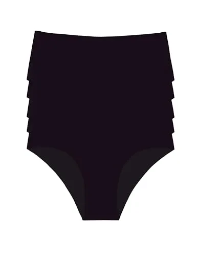 OCCULTO Damen Seamless Slip 5er Pack Savona in Schwarz, Größe S