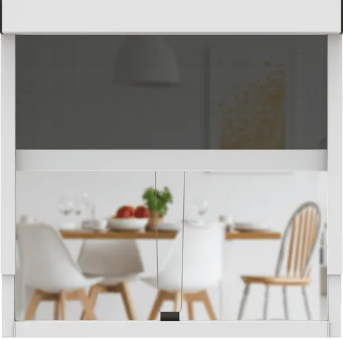 Rollo Außenrollo ohne Bohren (Weiß, Transparent) für Fenster CLIP & SHADE, CLIP & SHADE