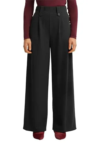 QS Wide-Leg Hose aus Interlockjersey