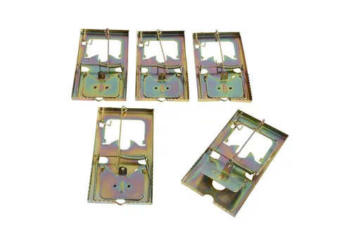 ESTEXO Schlagfalle Rattenfalle Mäusefalle 5er Set Nagetierfalle Köderfalle Metall Falle