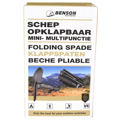 Camping Klappspaten Multifunktional mit Hacke Flecktarntasche & Gürtelschlaufe