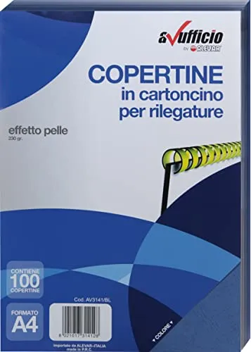 Decken Lederoptik A4 230 g Blau Conf. 100 Stk.