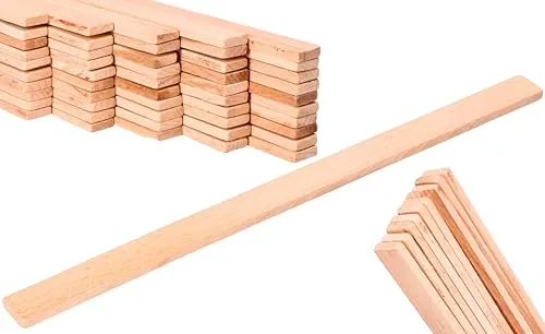 ToolSpace 50x Holz Farbrührer 300 mm Rührer für Farben, Rührstab Farbe einfaches Mischen Farbrührspatel Modelbau Basteln Bemalen Kunst Rührstab zum mischen Aller Farben Spatel Kosmetik Deko Kreativ