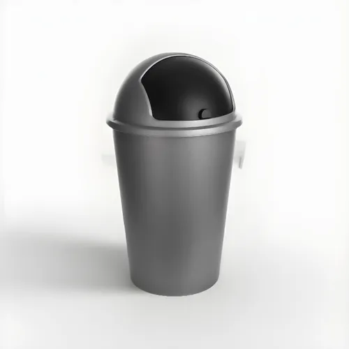 BigDean Abfalleimer grau 50 L – Geruchsdichter Küchenmülleimer mit Schiebedeckel - Küchenabfalleimer mit 50 L Fassungsvermögen, geruchsdicht und komfortabel durch abnehmbaren Schiebedeckel – Ideal für Küche und Büro, Made in Europe.