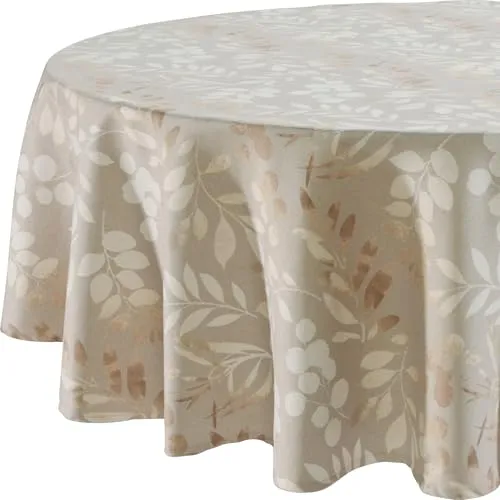 Erwin Müller Tischdecke Blätter beige von Erwin Müller