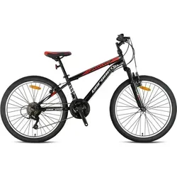 Zoll Kinder Jugend Fahrrad MTB GRN26041 Rot-Schwarz 24 Zoll von T&Y Trade