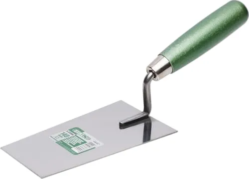 STALCO Berner PUTZKELLE 140mm Maurerkelle Glattkelle Glättekelle Trapezkelle aus Edelstah zum Mauern & Verputzen - Rostfreie Kelle 140 x 70 mm mit Holzgriff, Polierte Klinge - S-37362 (140 mm)