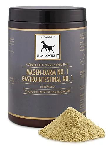 LILA LOVES IT Durchfallmittel für Hunde - natürliche Verdauung, stärkt das Immunsystem, für eine gesunde Darmflora, hilft bei Durchfall, vegan, Magen-DARM NO. 1, 350 g