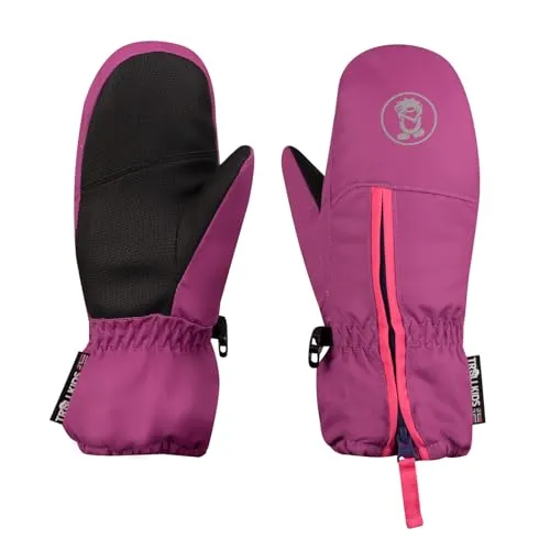Trollkids Kids Troll Mitten 40, Bright Berry in rot von TROLLKIDS