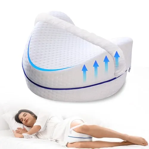 YOOSI Beinkissen, Beinauflagekissen aus Memory Foam, Seitenschläferkissen mit abnehmbarem und waschbarem Bezug