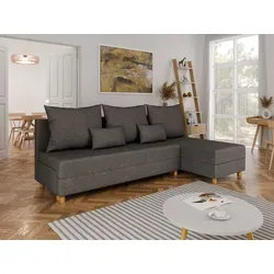 Homesy Ecksofa Ecksofa L-Form LELLICE- links oder rechts montierbar