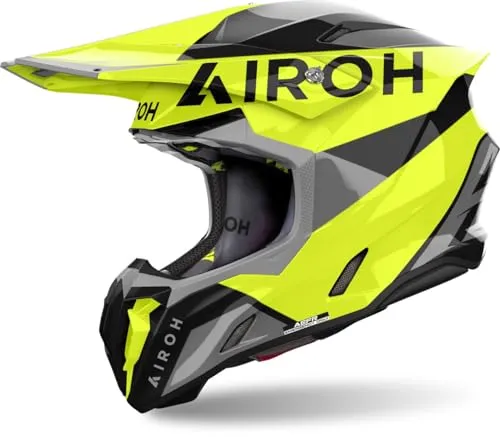 Airoh Motocrosshelm Twist 3 King XL - Motorradhelm mit Belüftungssystem, vorbereitet für Kommunikationssystem und Notfallsystem-Polsterung, ideal für anspruchsvolle Fahrer.