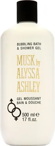 Alyssa Ashley MUSK Bath & Shower Gel 500 ml mit Pumpe - Duschgel mit kultigem Moschusduft, reinigt sanft und sorgt für ein prickelndes, sinnliches Erlebnis. Gönnen Sie Ihrer Haut tägliche Entspannung und intensive Pflege.