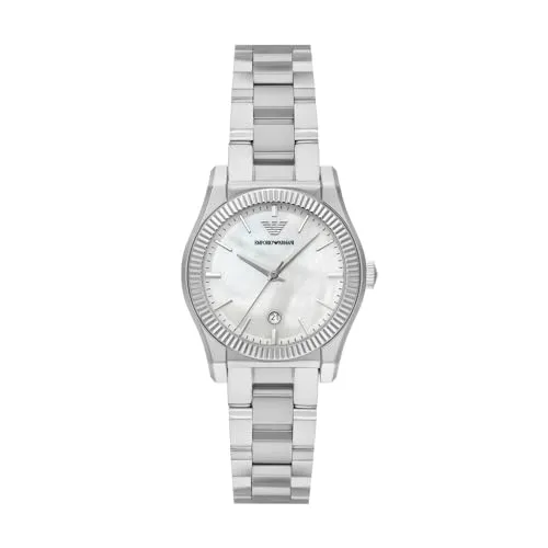 Emporio Armani Damenuhr AR11723 mit Perlmutt-Zifferblatt in silber von Emporio Armani
