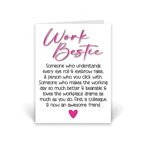 Rib ticklerz CD444 Karte für Kollegen – Work Bestie Card – Geburtstagskarte – Dankeskarten – Awesome Friend – Kollegen
