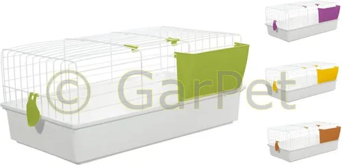 Kaninchenkäfig Hasenkäfig Stall 70 für Meerschweinchen - Käfig für Kaninchen und Meerschweinchen, aus robustem Kunststoff, ideal für den Innenbereich und sorgt für ein sicheres Zuhause.