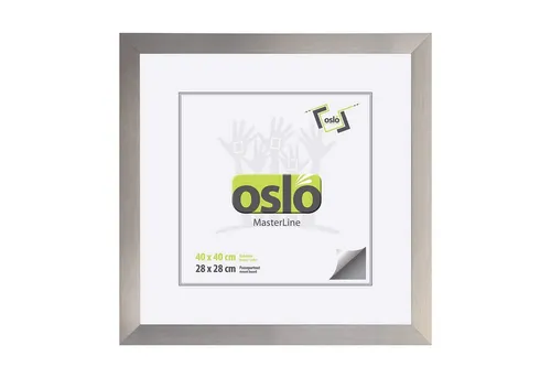 Oslo MasterLine Bilderrahmen 40x40 cm, Aluminium gebürstet in gold von Oslo MasterLine