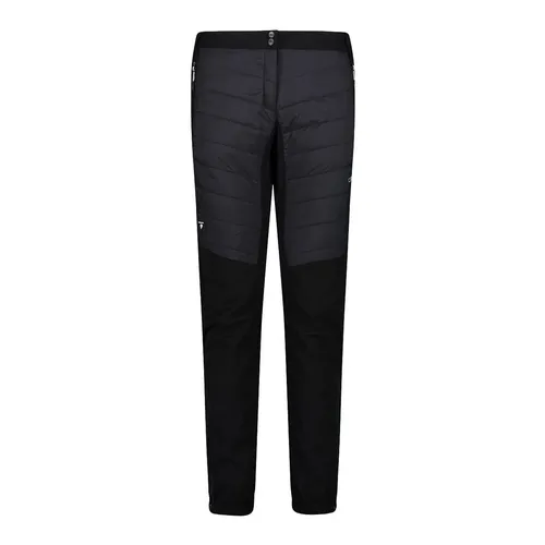 CMP Damenhose aus Ripstop-Polyester, Schwarz, D40 - Multifunktionale Wanderhose aus nachhaltigem Ripstop-Polyester mit wasserabweisender Technologie und PrimaLoft-Isolierung für optimalen Komfort bei Outdoor-Aktivitäten.