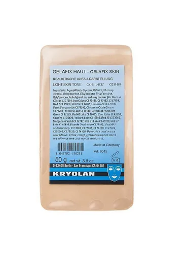 Kryolan GmbH Theaterschminke Kryolan Gelafix-Haut Light Skin, Professioneller Spezialeffekt für spektakuläre Hauteffekte