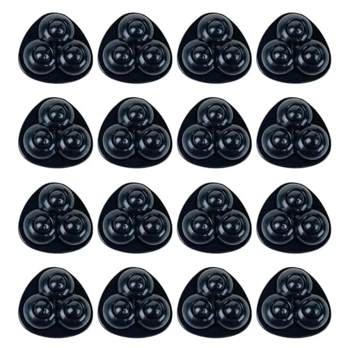 JOZMMZEOOA 16 Stücke Möbelrollen Klein,Self Adhesive Caster Wheels 360-Grad-Drehung Schwenkbare Lenkrollen Geräuschlos Kugelrollen,für Küchengeräte Mülleimer Aufbewahrungsbox (Schwarzes Nylon)