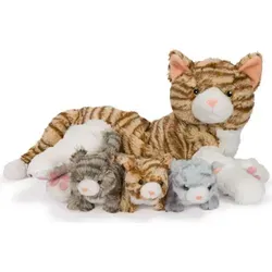 Katzen-Mama mit Babys Kuscheltier Noxxiez