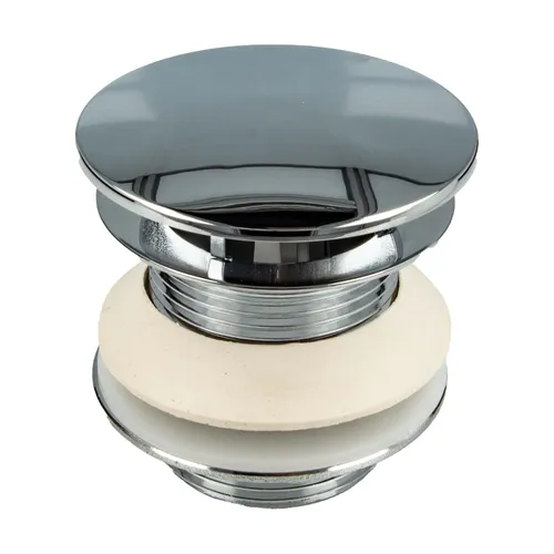 tecuro Design Ablaufventil 1 1/4 Zoll, nicht verschließbar für Waschbecken - Bad- & Duscharmaturen, ideal für Waschtische ohne Überlauf, verhindert Überschwemmungen durch nicht verschließbare Ausführung mit abnehmbarer Haube und herausnehmbarem Schmutzfangsieb.
