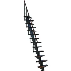 Minka Raumspartreppe Quatro Walnuss Schwarz in schwarz von Minka