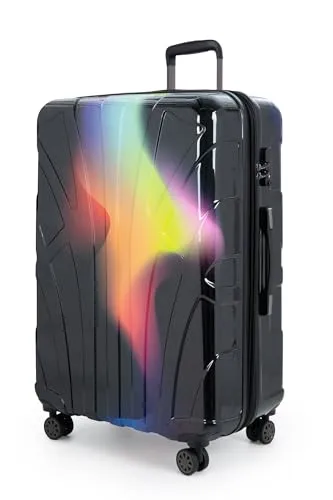 suitline - Großer Koffer, TSA, Neon Red Yellow S28-8801G-N-RY