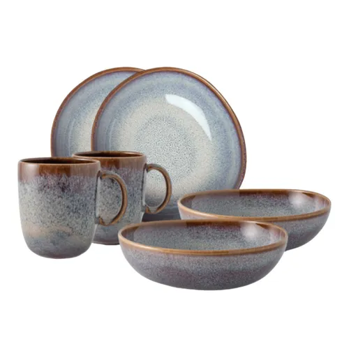 like. by Villeroy & Boch Frühstücks-Set Lave beige 6tlg - Frühstücksset mit sechs handgefertigten Tellern aus hochwertigem Porzellan in elegantem Beigeton. Zeitloses Design für stilvolle Frühstückstafeln und ein genussvolles Ambiente.