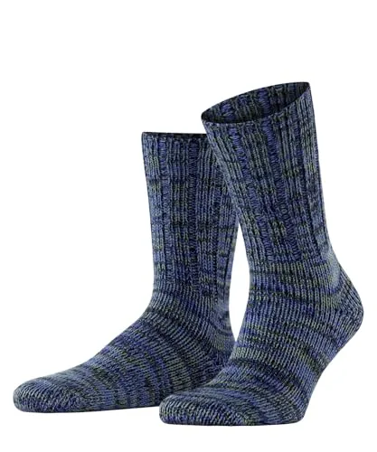 FALKE Herren Brooklyn M So Baumwolle einfarbig Socken, Blau Water 6550, 39-42