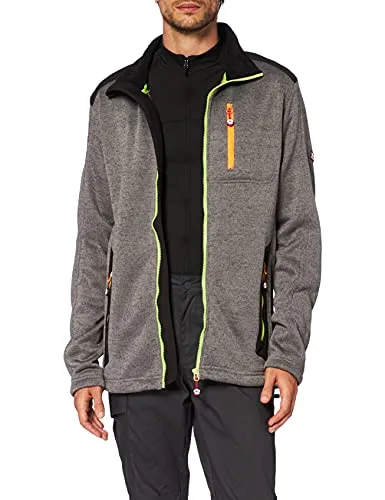 Bullstar Herren Softshell-Strickfleecejacke Ultra Sportjacke, Grau (Schwarz-Grau 104), XXX-Large