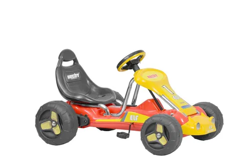 Hecht Go-Kart mit Rücktrittbremse - Go-Kart für Kinder ab 3 Jahren, sicher mit Rücktrittbremse und stabiler Pendelachse für optimales Fahrverhalten. Robuste Bauweise und geschlossener Kettenkasten sorgen für langanhaltenden Fahrspaß.