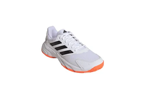 adidas Performance COURTJAM CONTROL 3 CLAY Tennisschuh für Sandplätze - Cloud White/Core Black/Lucid Orange 41 1/3 EU - Sportlicher Tennisschuh für Sandplätze mit cloudfoam Dämpfung für Komfort und optimale Unterstützung. Der Schuh bietet eine leichte Profilierung für besseren Halt und ist ideal für ambitionierte Spieler.