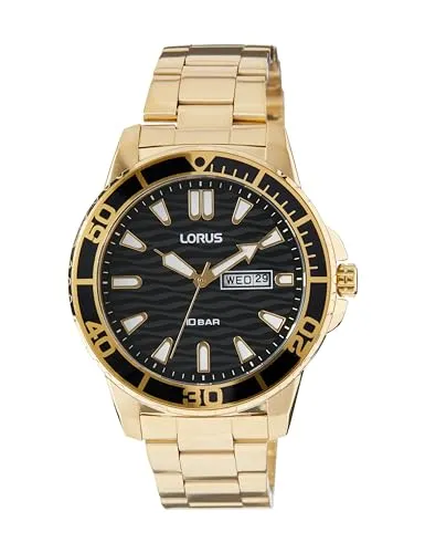 Lorus Herren Analog Quarz Uhr RH362AX9 - Armbanduhren für Herren mit robustem Edelstahlgehäuse, wasserdicht bis 10 BAR und komfortablem Metallarmband für stilvolle Eleganz.