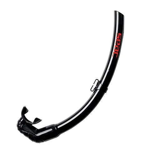 SEAC Top Flex Faltbarer Schnorchel zum Tauchen, Freediving, Freitauchen und Speerfischen, Unisex – Erwachsene, Schwarz, Standard