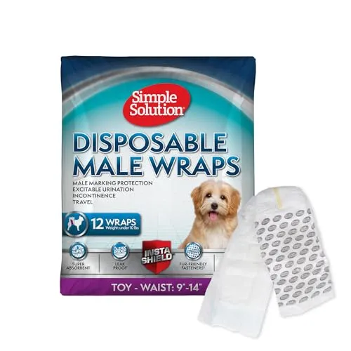 simple solution solutionSolution 11540-12p Einweg Windel für Rüden Spielzeug mit Feuchtigkeitsanzeiger 12er Pack, extra small
