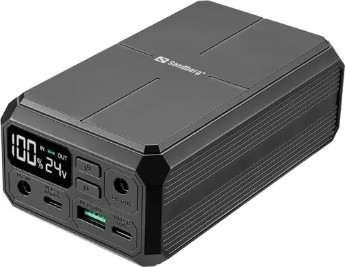 Sandberg Laptop Powerbank 27000 PD100W - leistungsstarker Akku für unterwegs - Powerbanks mit 27000 mAh Kapazität und 100W PD, ideal für das Laden von Laptops und anderen Geräten unterwegs.