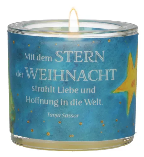 LichtMoment Glaswindlicht - Stern der Weihnacht BB636005 Windlicht Teelichthalte