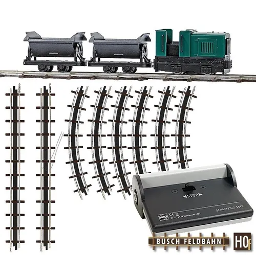 Busch 12000 Feldbahn Start-Set mit Kipploren, Spur H0f