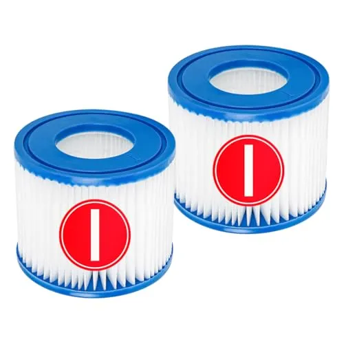 YanBan Schwimmbad-Filterkartusche kompatibel mit Best-Way 58381 Filterpumpe, 2 Stück Ersatzfilter kompatibel mit Flowclear