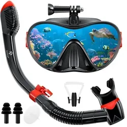 KESSER® Profi Schnorchelset mit Action-Cam Halterung